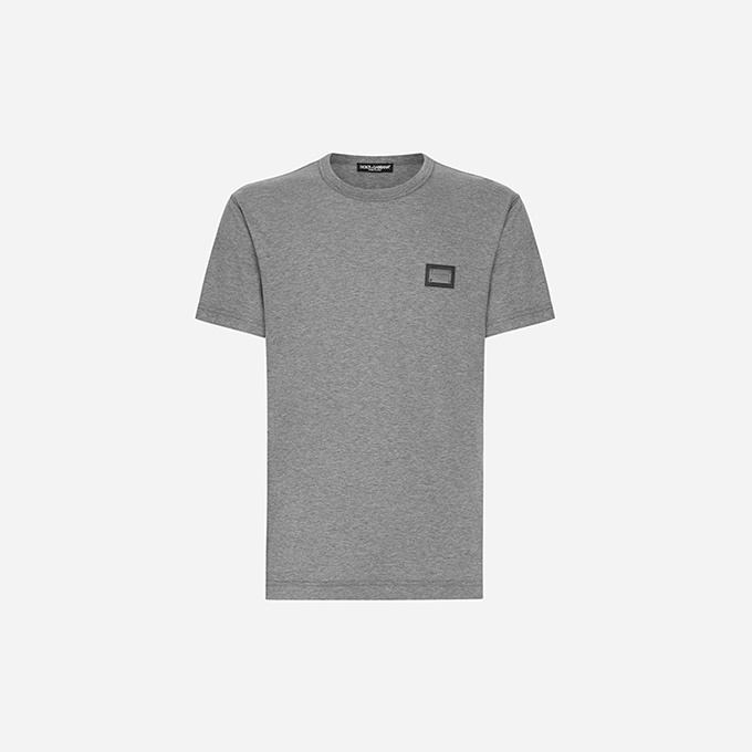 dolce & gabbana logo tag cotton t-shirt